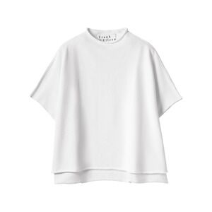 FRANK & EILEEN Audrey Funnel Neck Capelet In White O/S
